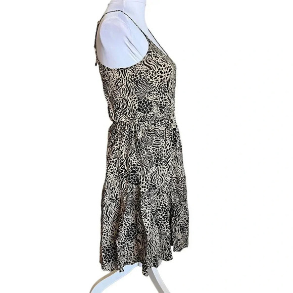 Vero Moda Animal Print Glory Singlet Tiered Dress in Travertine Size S - Picture 10 of 14